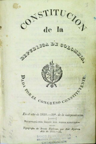 Constitución de la república de Colombia (1830)