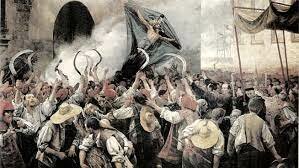 Levantamientos en Cataluña, (Corpus de Sangre), comienza la guerra de Cataluña Rebelión en Portugal