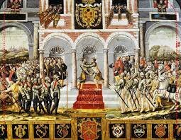 Guerra hispano-francesa, con victorias de España. Paz de Cateau-Cambrésis,