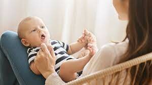 Produces cooing and gooing sounds