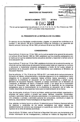 Decreto 2851 de 2013