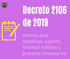 Decreto 2106 de 2019 art. 110