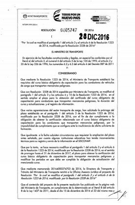 Resolución 5747 de 2016