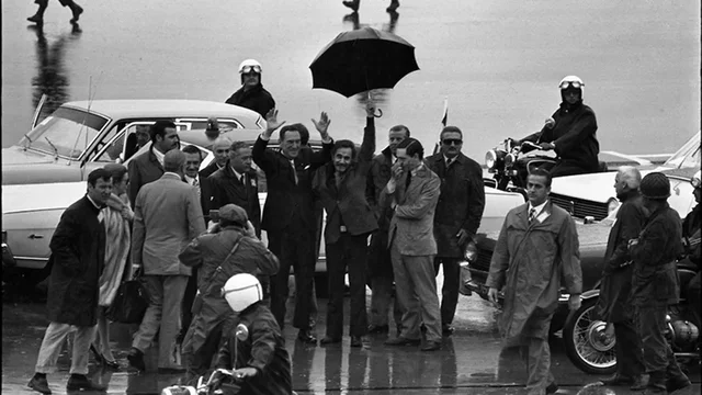 Peron regresa a la Argentina luego de su exilio