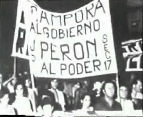 Juventud Peronista "Cámpora al gobierno, Perón al Poder"