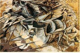 Carica di cavalleria, Boccioni 1915
