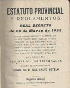 Creació de l'Estatut Provincial