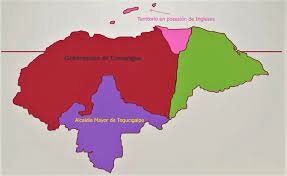 División de Honduras en dos provincias, Comayagua y Tegucigalpa