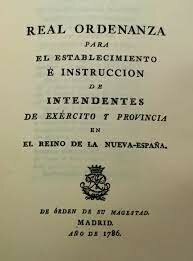 Ordenanza de intendentes armando