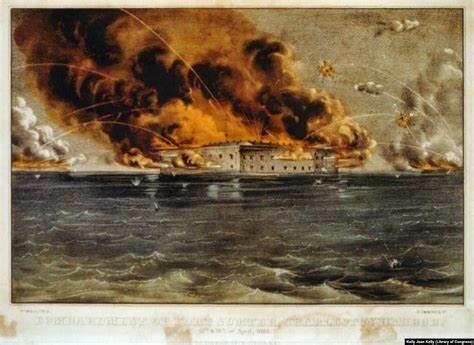 Shots fired at Fort Sumter