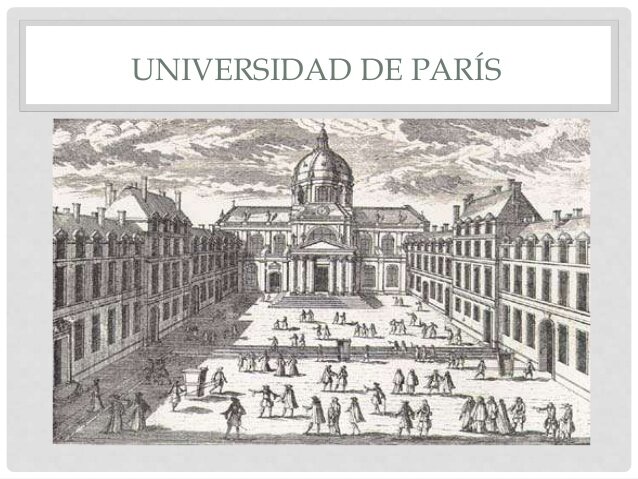 NACIMIENTO DE LA UNIVERSIDAD DE PARIS