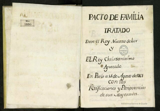 Tercer Pacto de Familia y derrota en la guerra de los Siete Años.