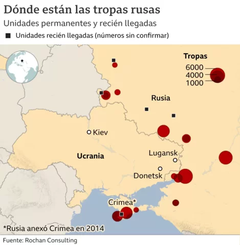 La acumulación de tropas rusas y un ultimátum a Occidente