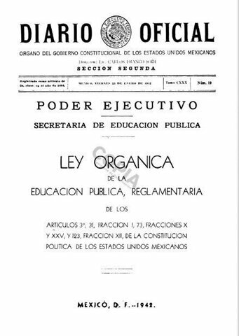 Promulgación de la Ley Orgánica de la Educación Pública