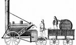 Locomotora de George y Robert Stephenson para el traslado de mercancías.