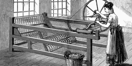 Creación de la Spinning Jenny por James Hargraves.