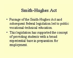Smith Hughes Act