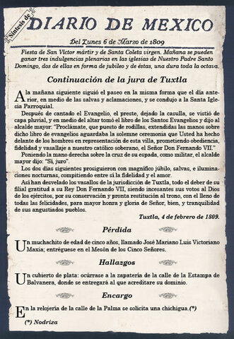 El primer periódico de circulación.