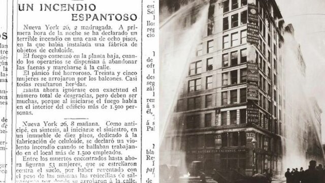 Incendio en el triángulo Shirtwaits de New York