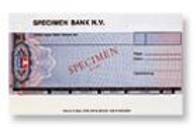 Drukken van de Eurocheques