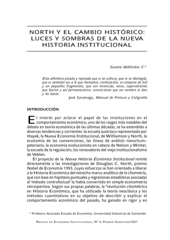 parte de la premisa de North 1995