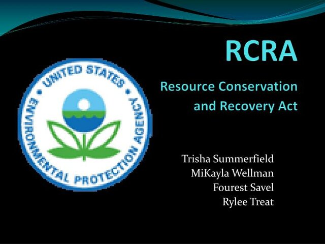 RCRA (Resource Conservation and Recovery Act)