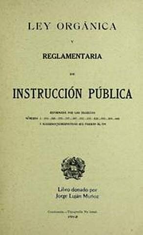 Ley Orgánica de Instrucción Pública