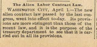 Alien Contract Labor Law