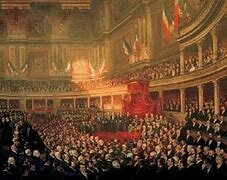 Prima seduta del Parlamento del Regno d'Italia.