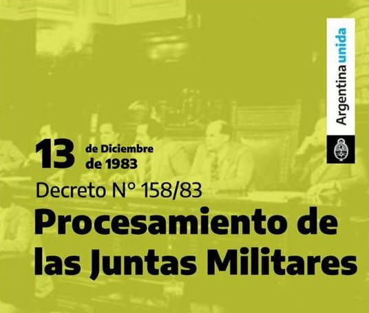 PRIMEROS DECRETOS DE ALFONSÍN 157/83 y 158/83