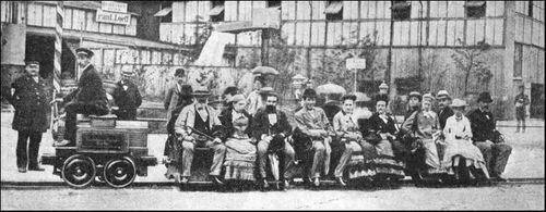 Primer tranvía eléctrico en Berlín por Werner Von Siemens