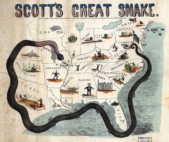 President Lincoln declares a blockade of Southern ports