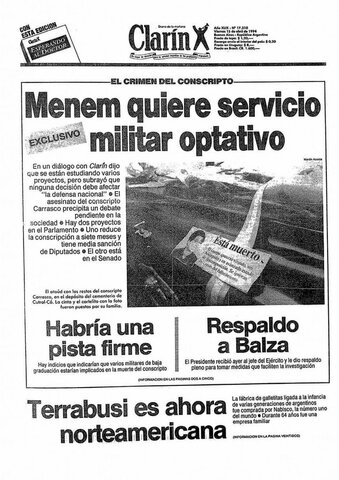FIN DEL SERVICIO MILITAR OBLIGATORIO