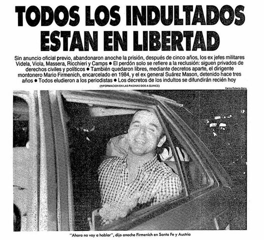 LIBERACION DE LOS COMANDANTES Y MILITARES