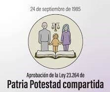LEY 23.264 PATRIA POTESTAD COMPARTIDA