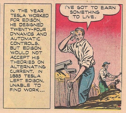 TESLA ABANDONÓ A EDISON