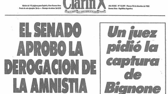 Ley 23.040: la Ley que anula la autoamnistía