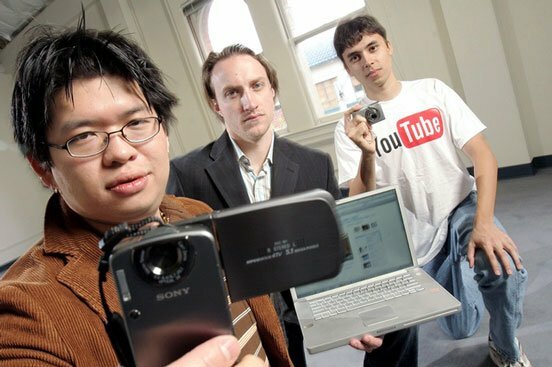 Chad Huley, Steve Chen y Jawed crea Youtube