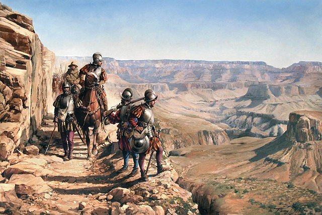 Coronado discovers Arizona, Texas, Kansas and New Mexico