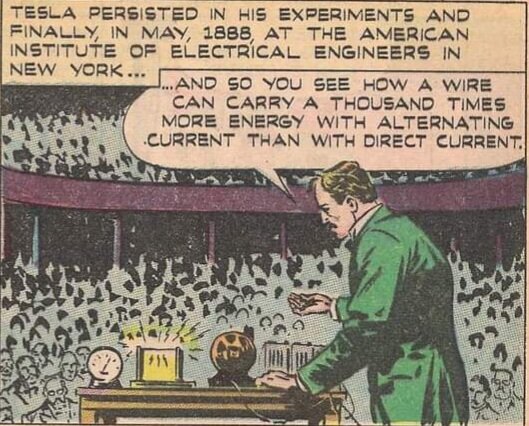 Su charla acerca de la Corriente Alterna