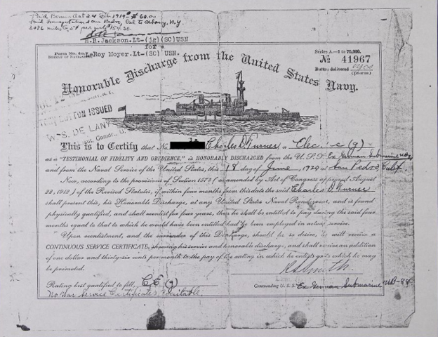 Charles D. Turner Gets Honorably Discharged From the Navy