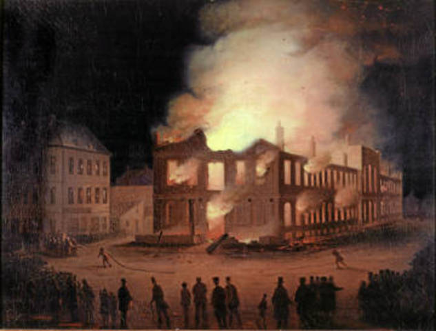 Parliment Burned and Capital Replaced