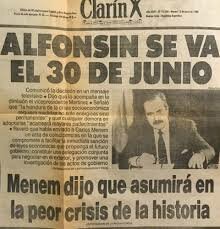 Finaliza la presidencia de Raúl Alfonsín