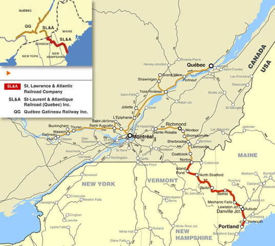 The St.Lawrence and Atlantic Railroad was complete