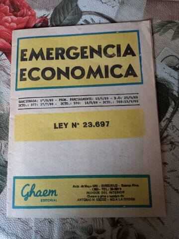 LEY 23697 - DE EMERGENCIA ECONÓMICA