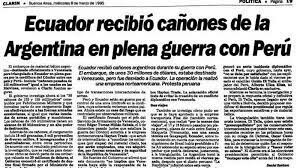 VENTA DE ARMAS DE ARGENTINA A ECUADOR Y CROACIA