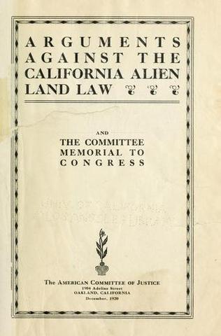 California Alien Land Law