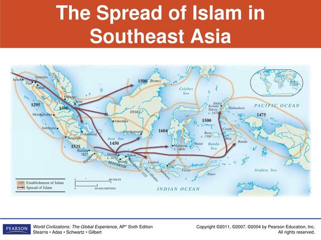 Islam spreads to Southeast Asia