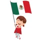 Ilustracion nino que sostiene bandera mexico 29937 437