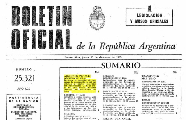 FIRMA DEL DECRETO 157/83